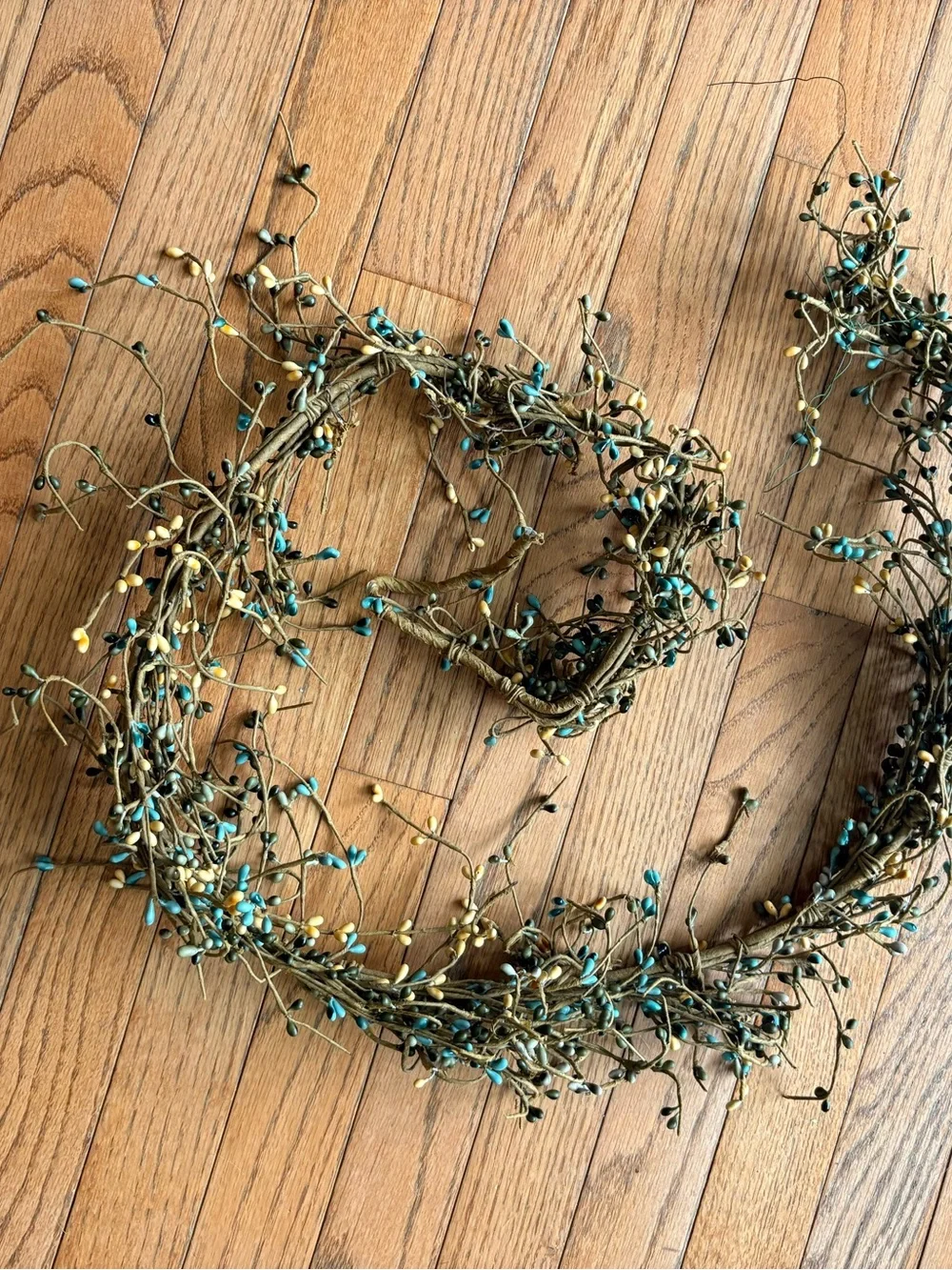 Vintage 3 Pc  Floral Pip Decorative Berry Garland - Picture 6 of 7